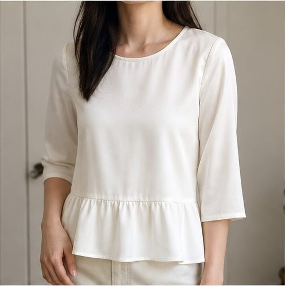 Ivory Button Blouse - Picture 2 of 6